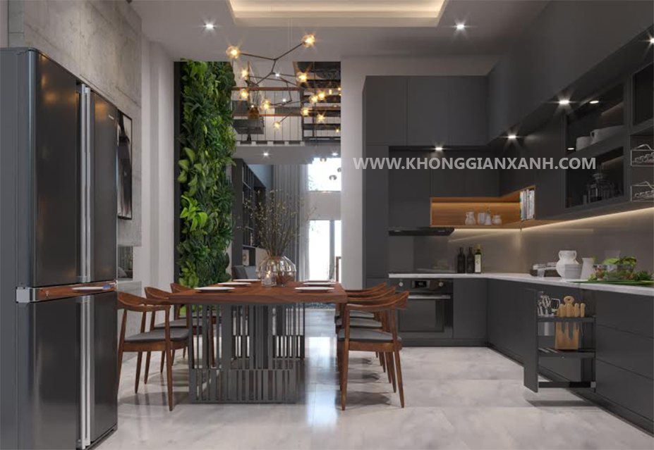 Thiết kế nội thất nhà phố - không gian bếp Thiết kế nội thất nhà phố - không gian bếp