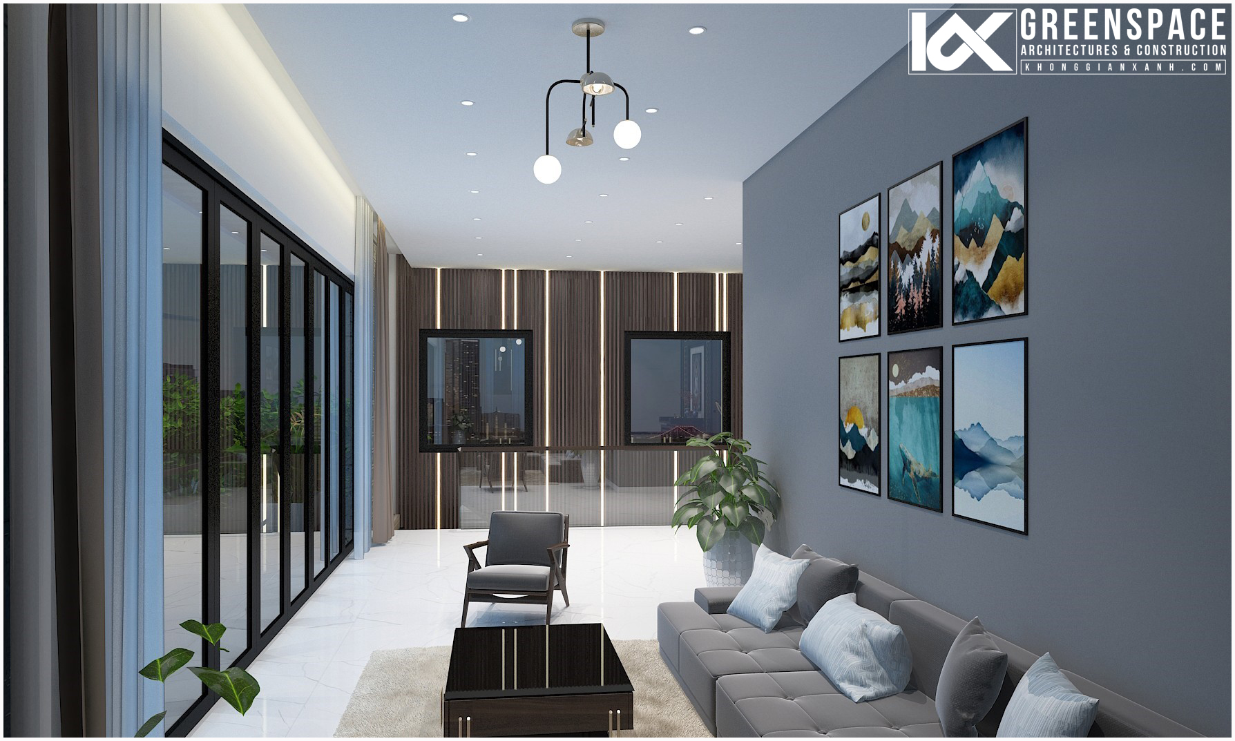 Nội thất nhà ở kiêm văn phòng làm việc
