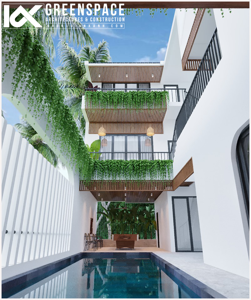thiết kế biệt thự đẹp không gian xanh