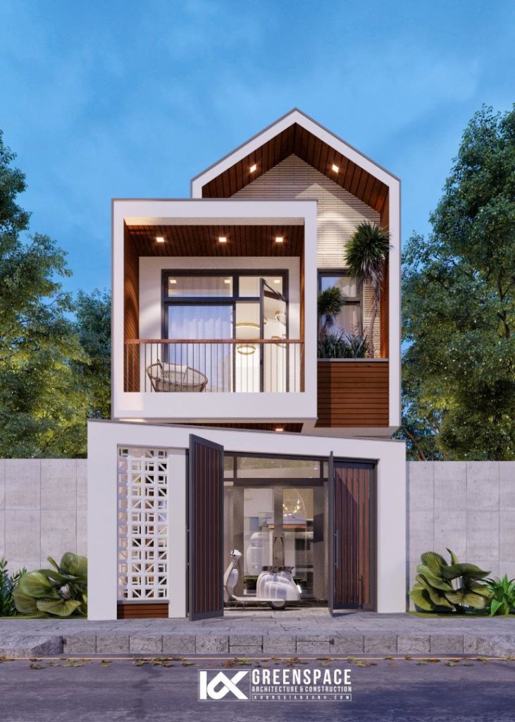 thiết kế nhà phố lệch tầng