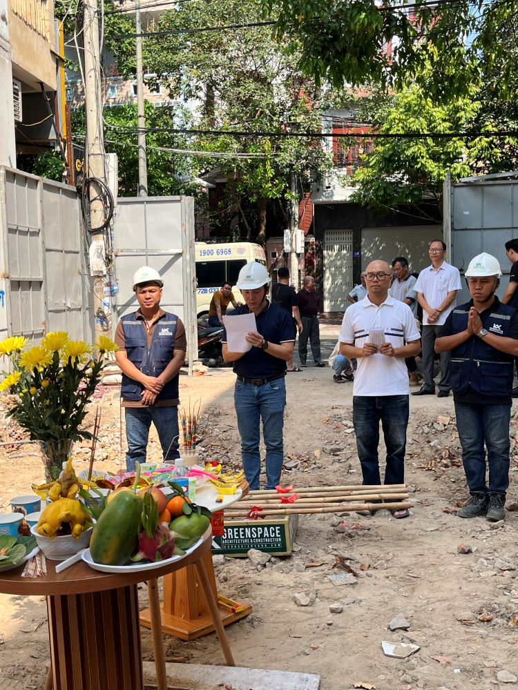 lễ khởi công nhà ở kết hợp văn phòng