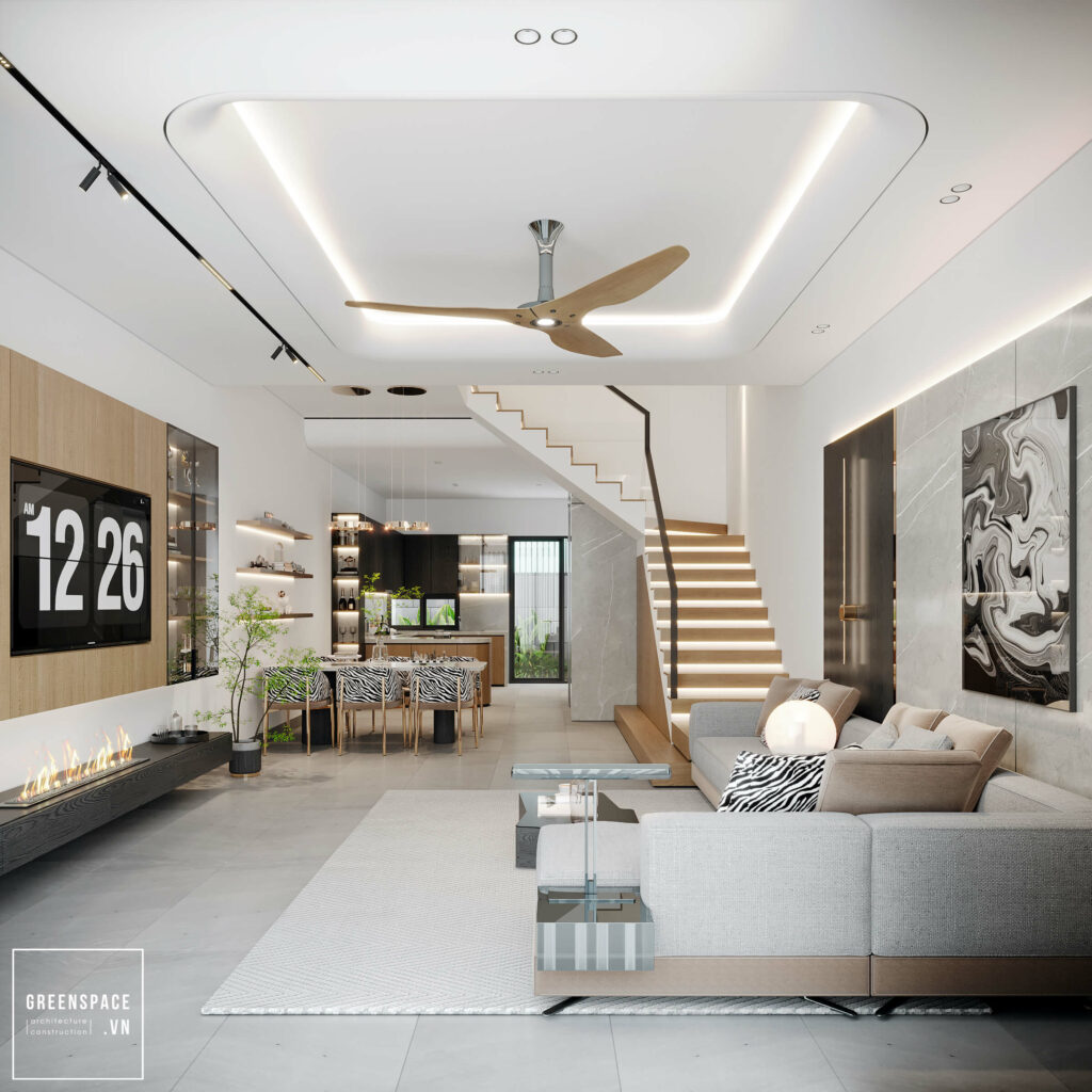 Cải tạo nội thất phòng khách nhà ở Vũng Tàu view 2