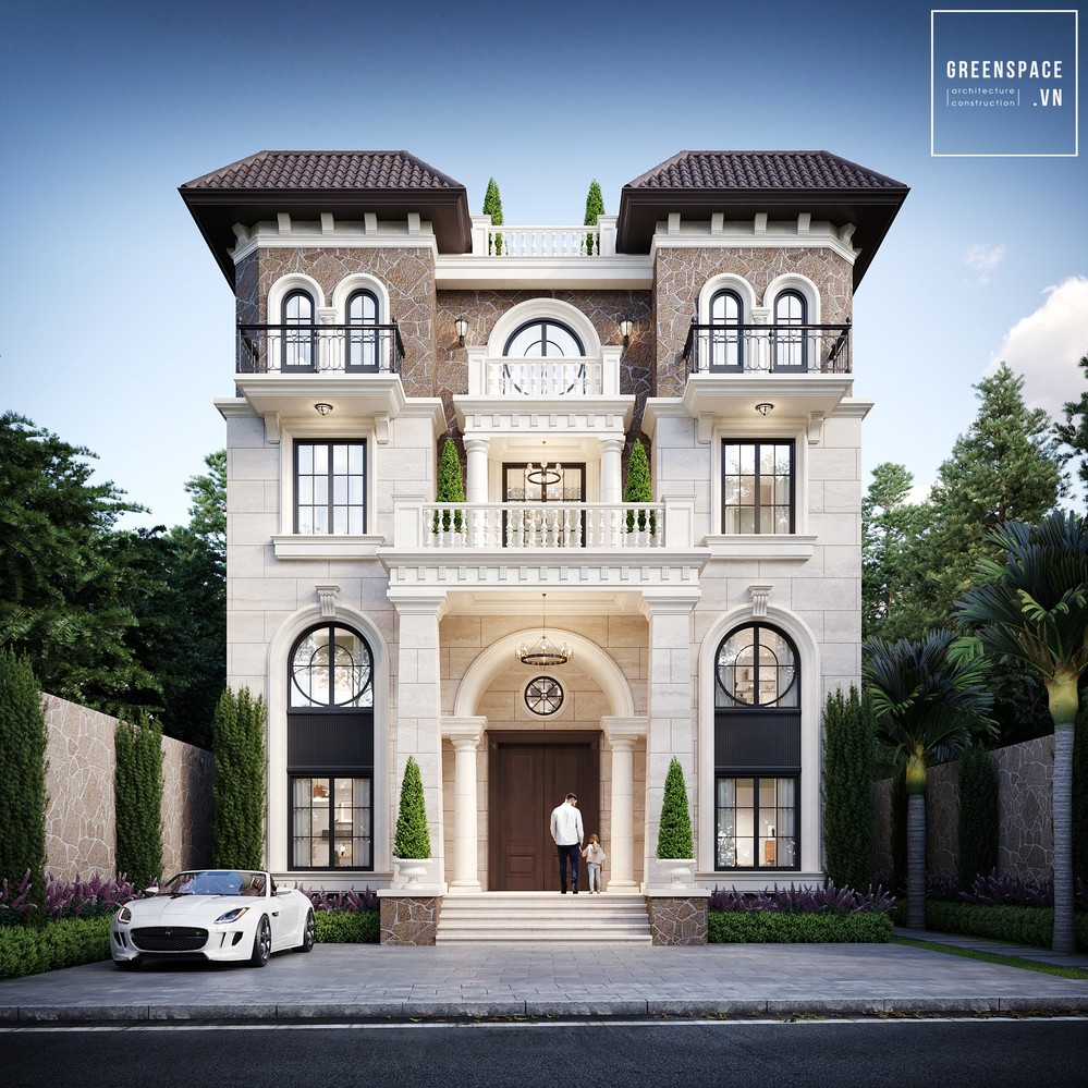 thiết kế biệt thự spanish revival đồi ngọc tước